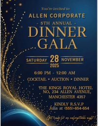 Black Futuristic Corporate Gala  Flyer (us Letter) template
