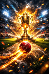 Black Futuristic Cricket Championship Poster Póster template