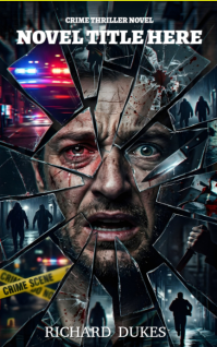 Black Futuristic Crime Thriller Novel Kindle/Book kdp Covers design Sampul Kindle/Buku template