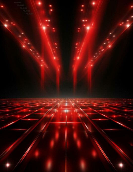 Black Futuristic Crimson Laser Grid  Flyer (us Letter) template