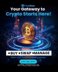 Black Futuristic Crypto Ads Instagram Portrait template