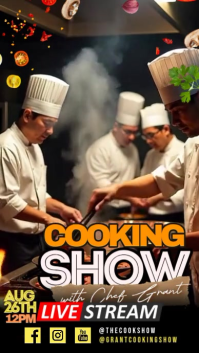Black Cooking Show Promotion Instagram-verhaal Template