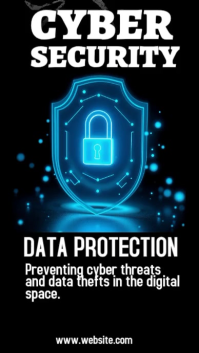 Czarny Cyber Security Instagram Story Template