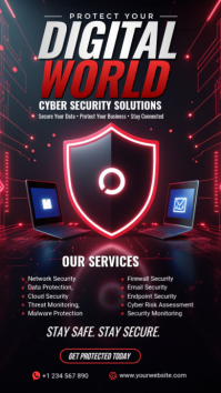 Negro Cyber Security Solutions Instagram Story Template