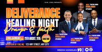 Black Futuristic deliverance healing night Facebook Event Cover template