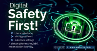 Black Futuristic Digital Security Facebook Shared Image Video template