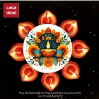 Black Futuristic Diwali Animated Video  Square (1:1) template