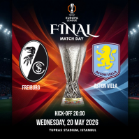 Black Futuristic Europa League Final Match Instagram Post template