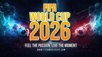 Black Futuristic FIFA World Cup 2026 Digital Display Video Digitale Vertoning (16:9) template