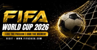 Black Futuristic FIFA World Cup 2026 Facebook Shared Image Video template