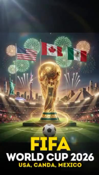Black Futuristic FIFA World Cup 2026 Instagram Story Video template