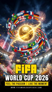 Black Futuristic FIFA World Cup 2026 Instagram Story Video template