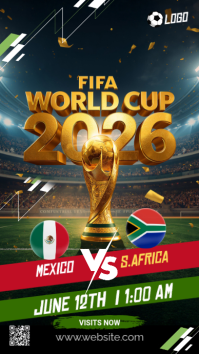 Black Futuristic FIFA World Cup 2026 Match Announcement Instagram Story Indaba yaku-Instagram template
