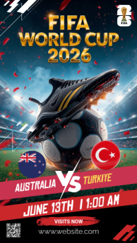 Black Futuristic FIFA World Cup 2026 Match Instagram Story template