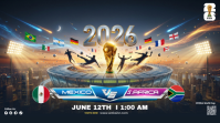 Black Futuristic FIFA World Cup 2026 YouTube Thumbnail template