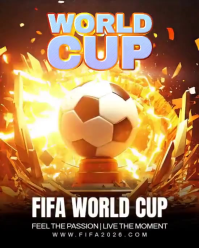 Black Futuristic FIFA World Cup Instagram Portrait Video template
