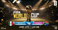 Black Futuristic FIFA World Cup Match Facebook Shared Image template