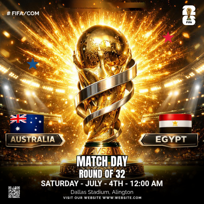 Fifa World Cup Match Template | PosterMyWall