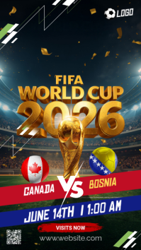 Black Futuristic FIFA World Cup Match Instagram Story template