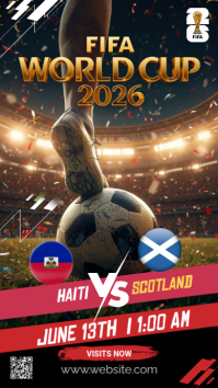 Black Futuristic FIFA World Cup Match Promotion Instagram Story template