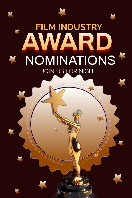 Black Futuristic Film Award Nominations Poste Poster template