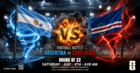 Black Futuristic Football Match Facebook Ad template