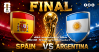 Black Futuristic Football Match Final Facebook Shared Image template