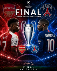 Black Futuristic Football Match Final Instagram Portrait template