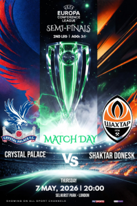 Black Futuristic Football Match Poster Iphosta template