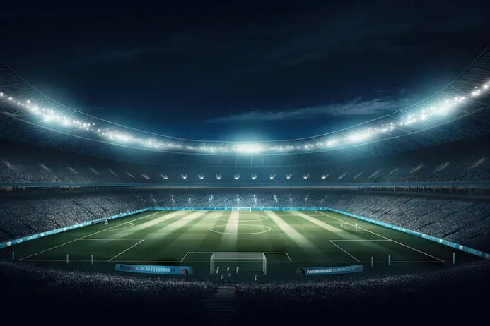 Black Futuristic Football Stadium Background Poster template
