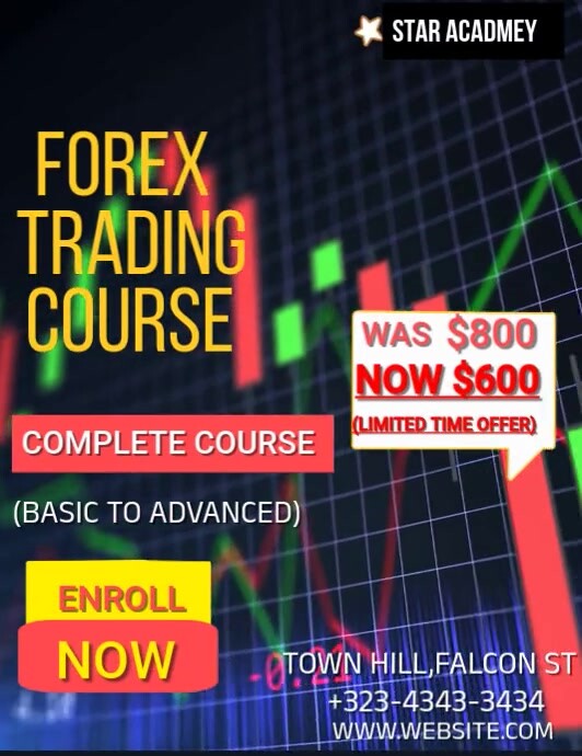 Black Futuristic Forex Trading Course Flyer ( Template | PosterMyWall