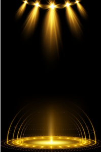 Black Futuristic Futuristic Golden Spotlight Stage  Poster template