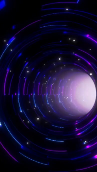 Preto Futuristic Tunnel Digitalt display Template