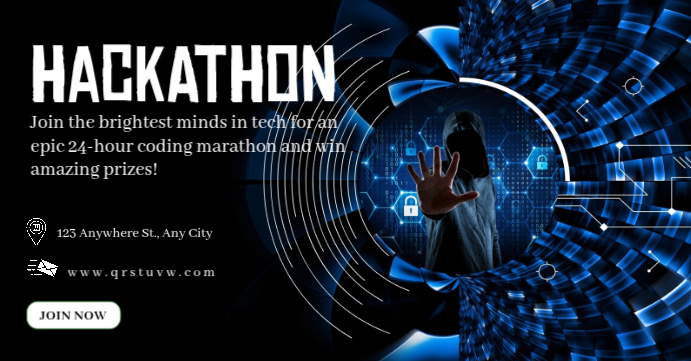 Copy of Black Futuristic Hackathon Facebook Event Cover/Hackathon/black ...