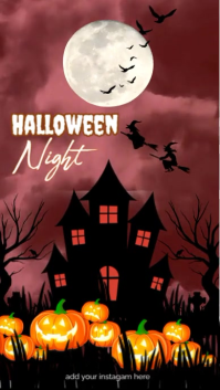 Black Futuristic Halloween Instagram Story template