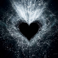 Black Futuristic Heart Explosion Album Cover ปกอัลบั้ม template