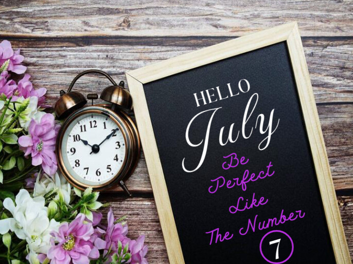 Black Futuristic Hello July Presentation Template | PosterMyWall