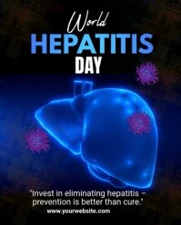 Black Futuristic Hepatitis Awareness Template Instagram Portrait
