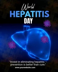Black Futuristic Hepatitis Awareness Template Instagram Portrait