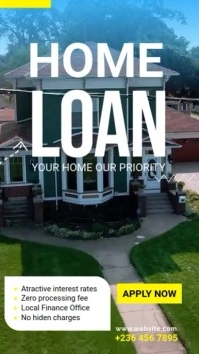 Black Futuristic Home Loan Video Template Instagram Story