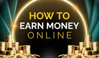 Black Futuristic How To Earn Money Online Ref Etiqueta template
