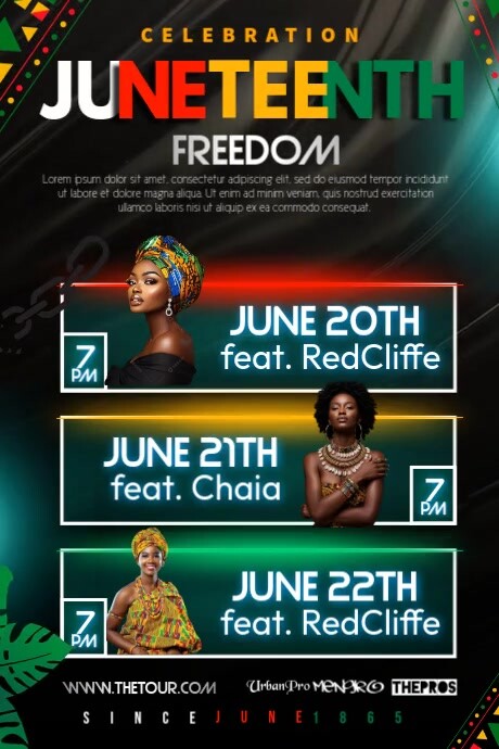 Copy of Black Futuristic Juneteenth Schedule Poster | PosterMyWall