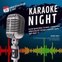 Black Futuristic Karaoke Night  Instagram Post template
