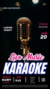 Black Futuristic Karaoke Party Template Design  Instagram Story