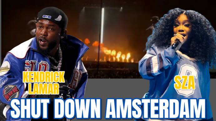 Black Futuristic Kendrick Lamar And Sza Amsterdam Tour Youtube Thumbnail template