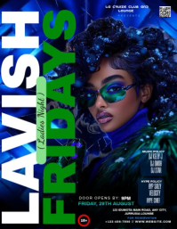 Black Futuristic Lavish Friday  Flyer (us Letter) template