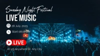 Black Futuristic Live Music Digital Display (16:9) template