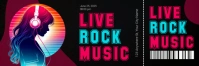 Black Futuristic Live Rock Music Twitter Banner template