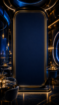 Black Luxury Restaurant Digitalt display Template