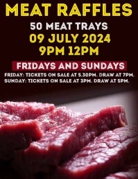 Futuristic Raffle meat raffle Template | PosterMyWall